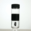 Garrafa de água de vidro preta à prova de quebra elegante mais segura para venda garrafa de água de vidro inquebrável